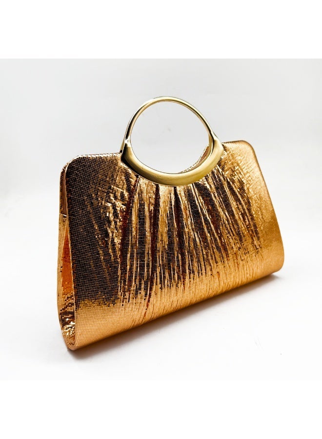 She Clutch pleated foil - Image 1